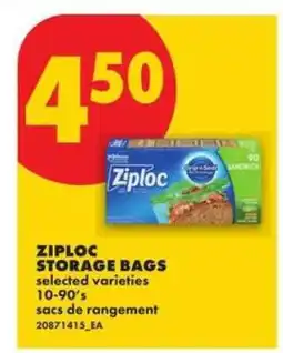 No Frills Ziploc Storage Bags offer