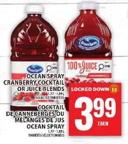 Food Basics OCEAN SPRAY CRANBERRY COCKTAIL OR JUICE BLENDS offer