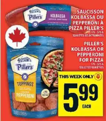 Food Basics Piller's Kolbassa or Pepperoni for Pizza offer