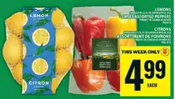 Food Basics Lemons or Sweet/Assorted Peppers offer