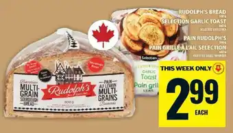 Food Basics Rudolph's Bread & Selection Garlic Toast offer
