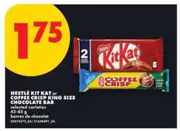 No Frills Nestlé Kit Kat or Coffee Crisp King Size Chocolate Bar offer
