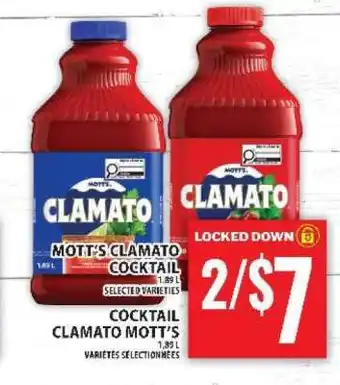 Food Basics MOTT’S CLAMATO COCKTAIL offer