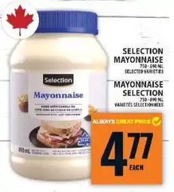 Food Basics SELECTION MAYONNAISE offer