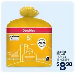Walmart Sealtest 6% milk offer