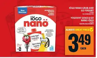 Food Basics IÖGO Nanö Grab and Go Yogurt offer
