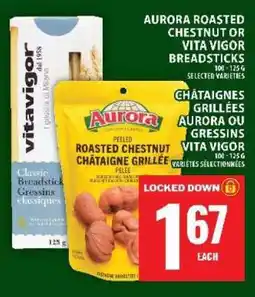 Food Basics Aurora Roasted Chestnut or Vita Vigor Breadsticks offer