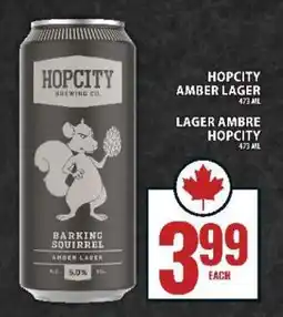 Food Basics Hopcity Amber Lager offer