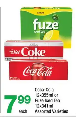 Highland Farms Coca-Cola 12x355ml or Fuze Iced Tea 12x341ml offer