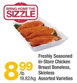Highland Farms Freshly Seasoned In-Store Chicken Breast Boneless, Skinless offer