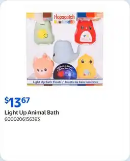 Walmart Light Up Animal Bath offer