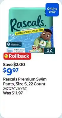 Walmart Rascals Premium Swim Pants, Size S, 22 Count offer