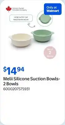Walmart Melii Silicone Suction Bowls- 2 Bowls offer