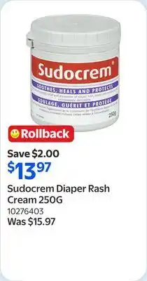 Walmart Sudocrem Diaper Rash Cream offer