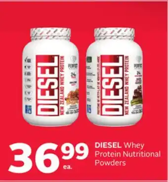 Rexall DIESEL Whey Protein Nutritional Powders offer