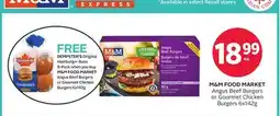 Rexall M&M FOOD MARKET Angus Beef Burgers or Gourmet Chicken Burgers offer
