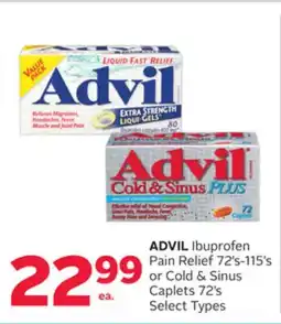 Rexall ADVIL Ibuprofen Pain Relief 72's-115's or Cold & Sinus Caplets 72's offer