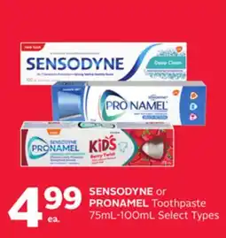 Rexall SENSODYNE or PRONAMEL Toothpaste offer