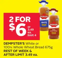 Rexall DEMPSTERS White or 100% Whole Wheat Bread offer