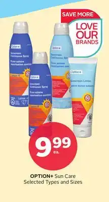 Rexall OPTION+ Sun Care offer