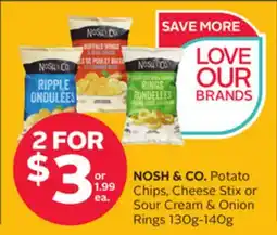 Rexall Potato Chips, Cheese Stix or Sour Cream & Onion Rings 130g-140g offer