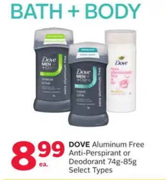 Rexall DOVE Aluminum Free Anti-Perspirant or Deodorant offer