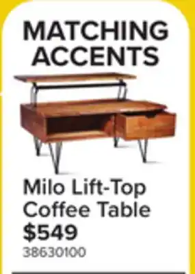 Leon's Milo 40 Lift Top Coffee Table - Natural offer