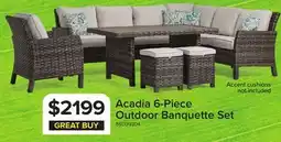 Leon's Acadia 6-Piece Banquette Outdoor Furniture - Grey, Beige offer