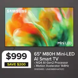 Leon's Samsung 65 Mini LED M80H 4K Vision AI Smart TV - UN65M80HAFXZC offer