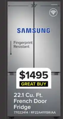 Leon's 22.1 Cu. Ft. French Door Fridge offer