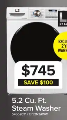 Leon's L2 White Front Load Washer (5.2 Cu. Ft) - LF52N3AWW offer
