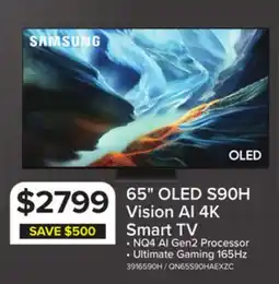 Leon's Samsung 65 OLED S90H 4K Vision AI Smart TV - QN65S90HAEXZC offer
