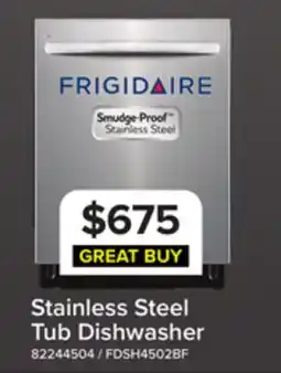 Leon's Frigidaire Smudge-Proof Stainless Steel Built-In Dishwasher - FDSH4502BF offer
