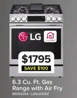Leon's LG Smudge Resistant Stainless Steel Smart Gas Slide-In Range with Air Fry (6.3 Cu.Ft) - LSGL6335X offer