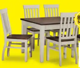 Leon's Caylie 7-Piece Dining Set - Ivory, Driftwood offer