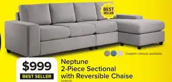 Leon's Neptune 2-Piece Sectional with Reversible Chaise - Grey offer