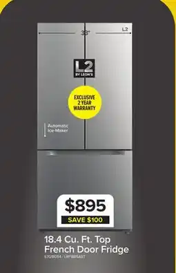 Leon's L2 29.5 18.4 Cu. Ft. Stainless Steel French Door Refrigerator - LRF18B5AST offer