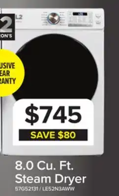 Leon's L2 White Electric Dryer (8.0 Cu. Ft) - LE52N3AWW offer