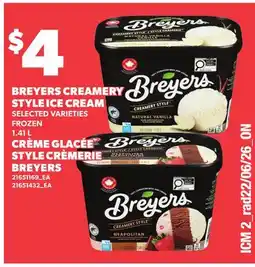 Independent City Market BREYERS CREAMERY STYLE ICE CREAM offer