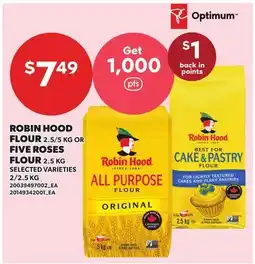Independent City Market ROBIN HOOD FLOUR, 2.5/5 KG OR FIVE ROSES FLOUR offer
