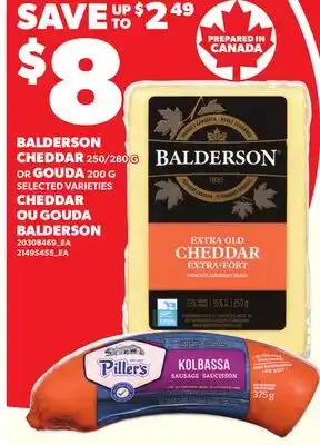 Independent City Market BALDERSON CHEDDAR, 250/280 G OR GOUDA offer