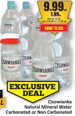 Starsky Cisowianka Natural Mineral Water Carbonated or Non Carbonated offer