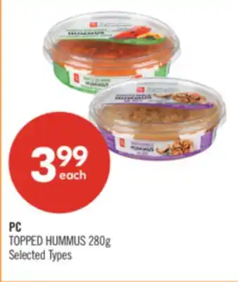 Shoppers Drug Mart PC TOPPED HUMMUS offer