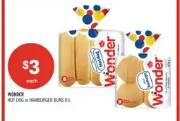 Shoppers Drug Mart WONDER HOT DOG or HAMBURGER BUNS 8's offer