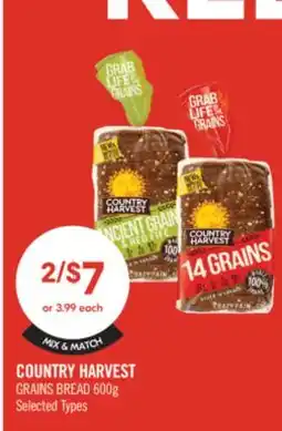 Shoppers Drug Mart COUNTRY HARVEST GRAINS BREAD offer