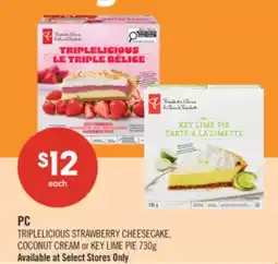 Shoppers Drug Mart PC TRIPLELICIOUS STRAWBERRY CHEESECAKE, COCONUT CREAM or KEY LIME PIE offer