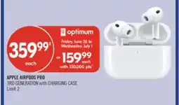 Shoppers Drug Mart APPLE AIRPODS PRO 3RD GENERATION with CHARGING CASE offer