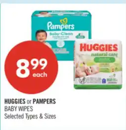Shoppers Drug Mart HUGGIES or PAMPERS BABY WIPES offer