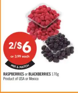 Shoppers Drug Mart RASPBERRIES or BLACKBERRIES offer