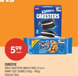 Shoppers Drug Mart CHRISTIE OREO CAKESTERS SNACK CAKES (5's) or FAMILY SIZE COOKIES (436g - 460g) offer